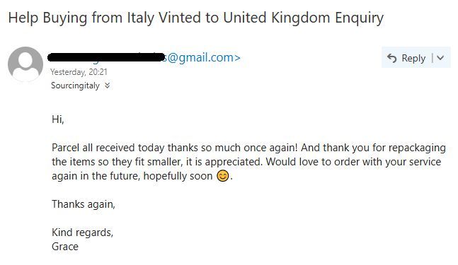 Vinted Forwarding Italy 575 Vinted Forwarding Italy 575